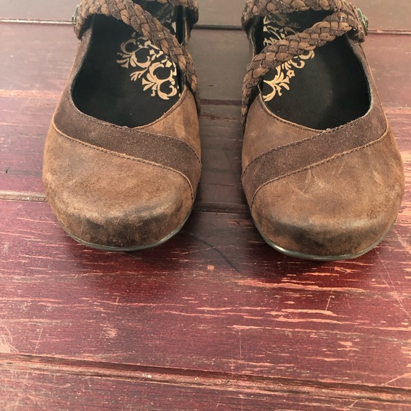 Aetrex Women's Ada Braided Mary Jane Orthopedic Brown Suede Size 9 - Picture 4 of 8